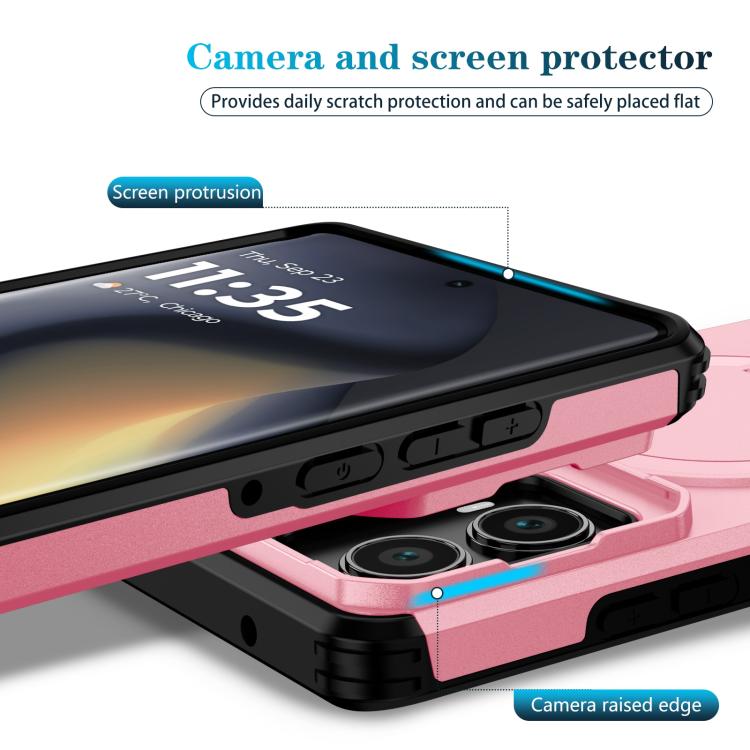 For Motorola Edge 2024 Sliding Camshield MagSafe Holder Phone Case