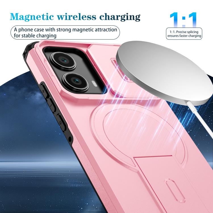 For Motorola Edge 2024 Sliding Camshield MagSafe Holder Phone Case