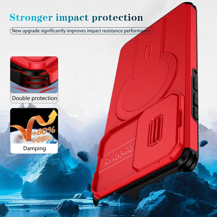 For Motorola Edge 2024 Sliding Camshield MagSafe Holder Phone Case