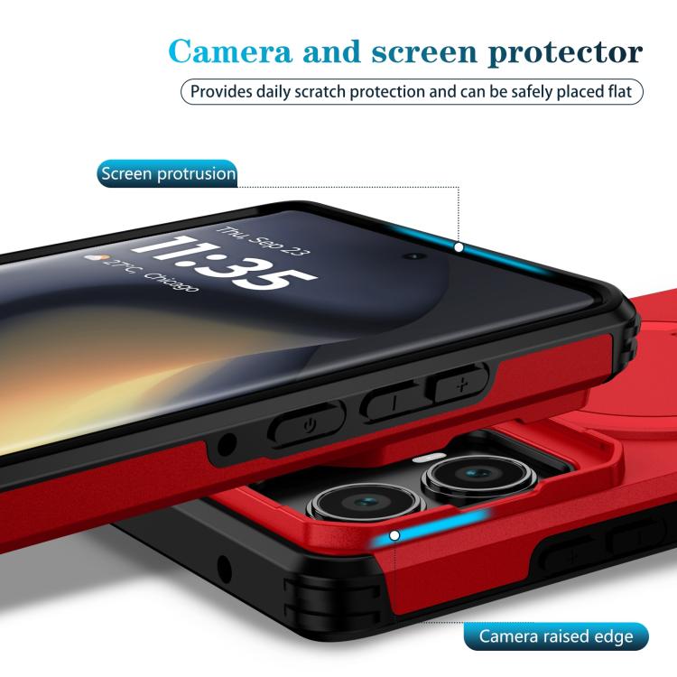 For Motorola Edge 2024 Sliding Camshield MagSafe Holder Phone Case
