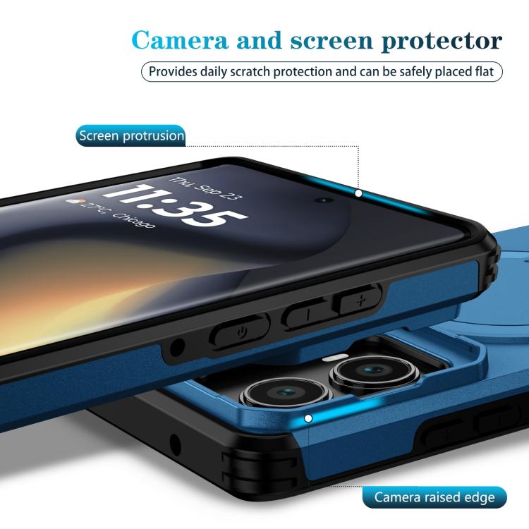 For Motorola Edge 2024 Sliding Camshield MagSafe Holder Phone Case