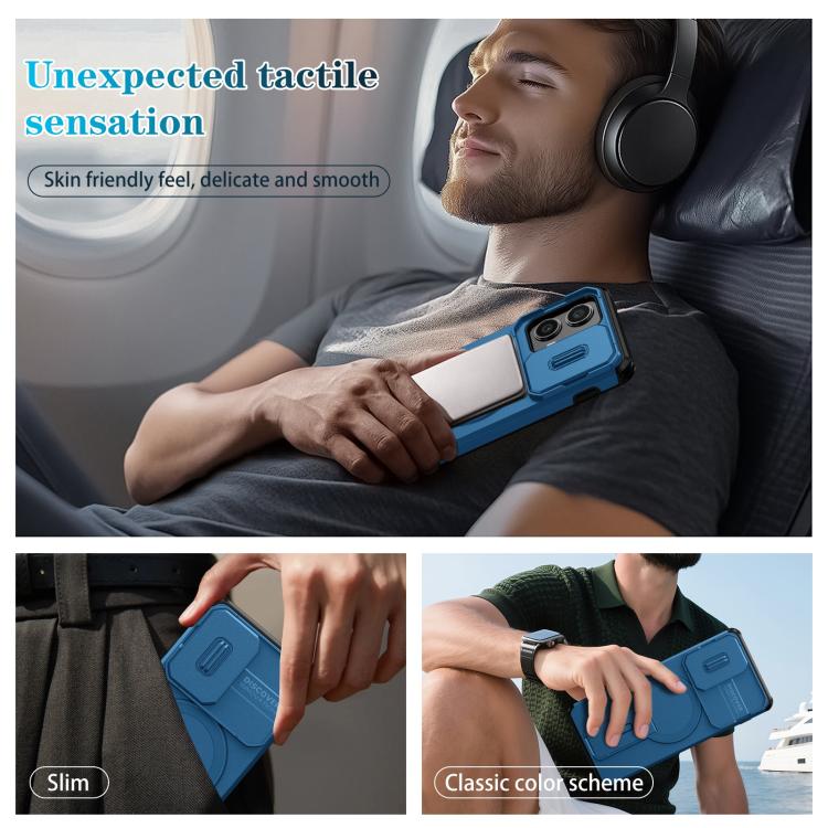 For Motorola Edge 2024 Sliding Camshield MagSafe Holder Phone Case