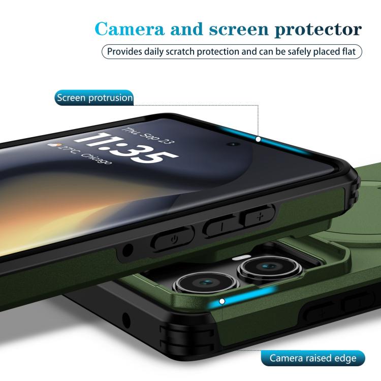 For Motorola Edge 2024 Sliding Camshield MagSafe Holder Phone Case