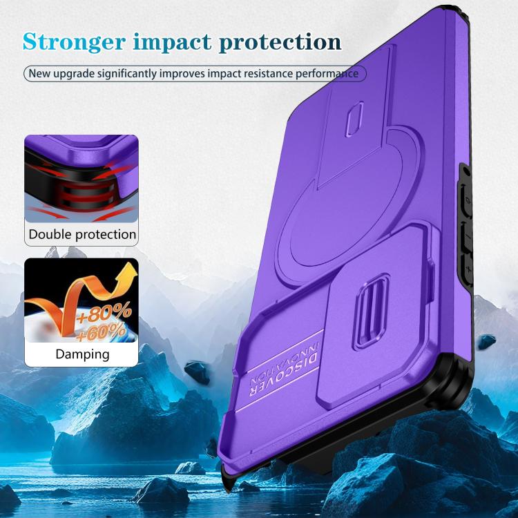For Motorola Edge 2024 Sliding Camshield MagSafe Holder Phone Case
