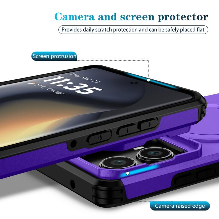 For Motorola Edge 2024 Sliding Camshield MagSafe Holder Phone Case