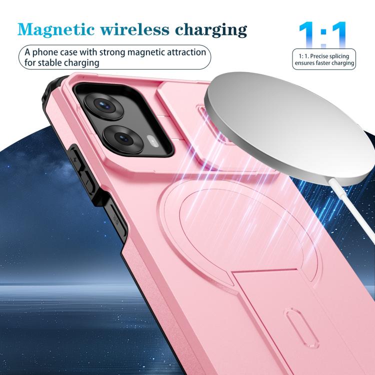 For Motorola Moto G 5G / G Play 5G 2024 Sliding Camshield MagSafe Holder Phone Case