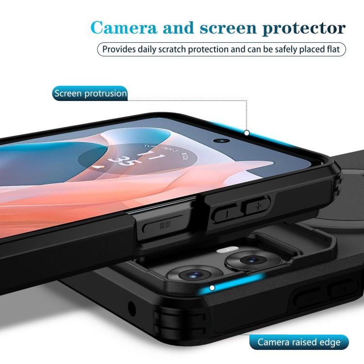 For Motorola Moto G 5G / G Play 5G 2024 Sliding Camshield MagSafe Holder Phone Case
