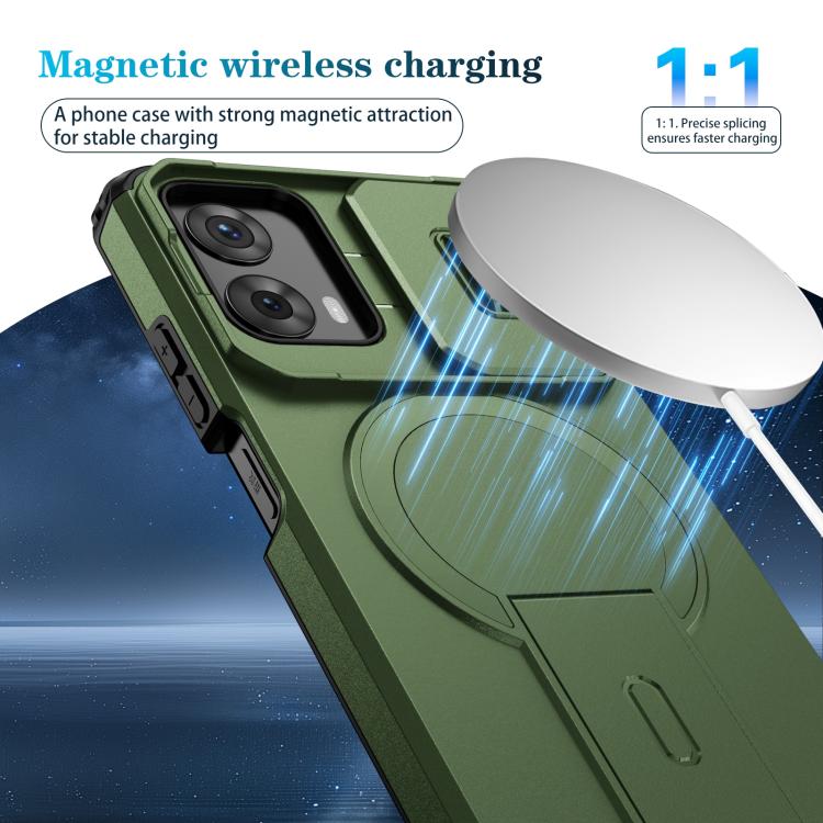 For Motorola Moto G 5G / G Play 5G 2024 Sliding Camshield MagSafe Holder Phone Case