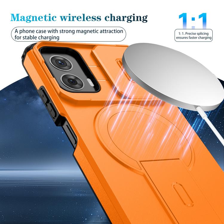 For Motorola Moto G 5G Power 2024 Sliding Camshield MagSafe Holder Phone Case