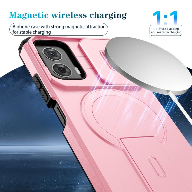 For Motorola Moto G 5G Power 2024 Sliding Camshield MagSafe Holder Phone Case