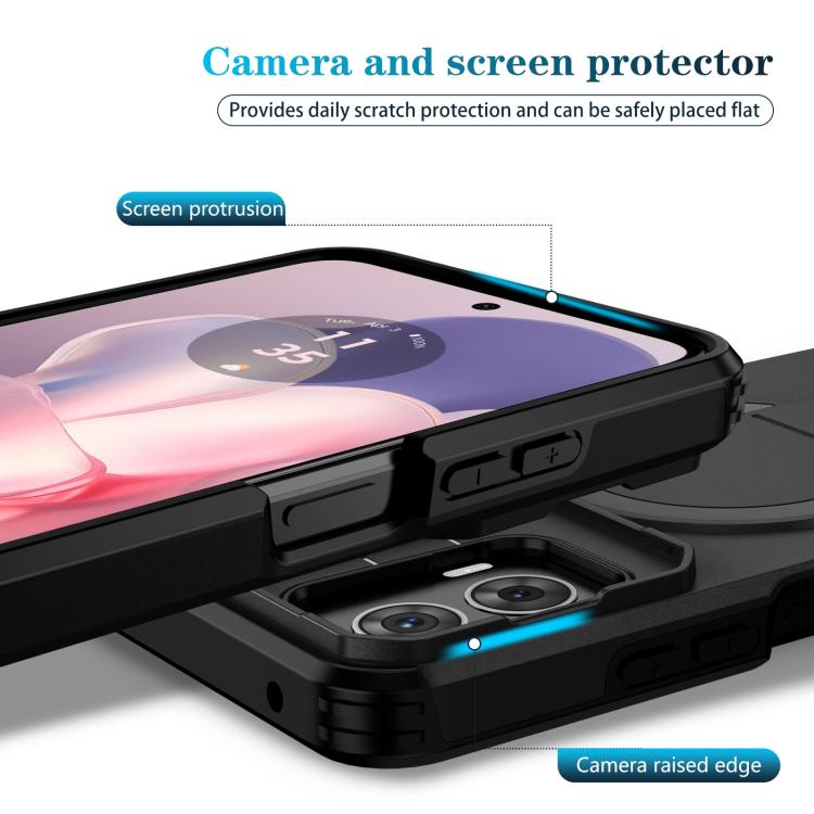 For Motorola Moto G 5G Power 2024 Sliding Camshield MagSafe Holder Phone Case