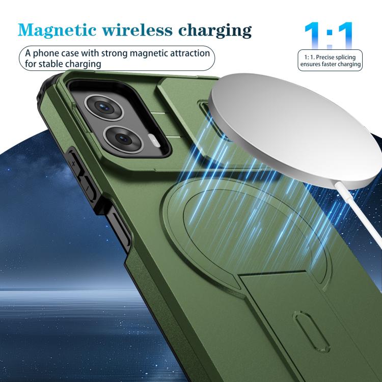 For Motorola Moto G 5G Power 2024 Sliding Camshield MagSafe Holder Phone Case