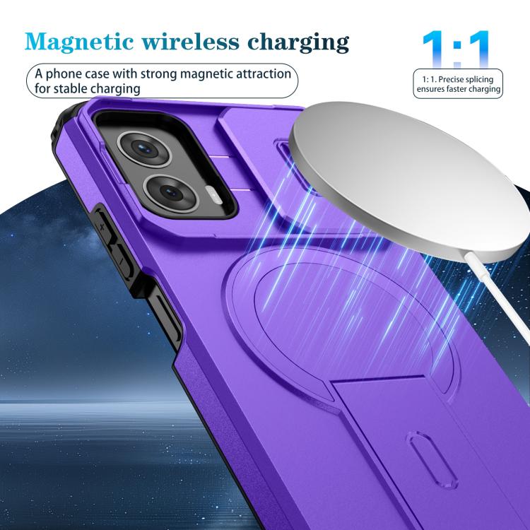 For Motorola Moto G 5G Power 2024 Sliding Camshield MagSafe Holder Phone Case