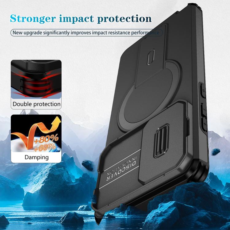 For Motorola Moto G Stylus 2024 Sliding Camshield MagSafe Holder Phone Case