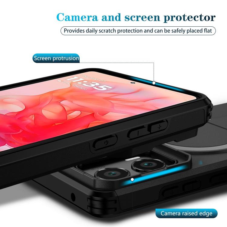 For Motorola Moto G Stylus 2024 Sliding Camshield MagSafe Holder Phone Case