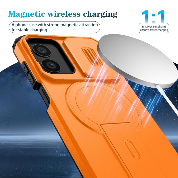 For Motorola Moto G Play 4G 2024 / G22 Sliding Camshield MagSafe Holder Phone Case