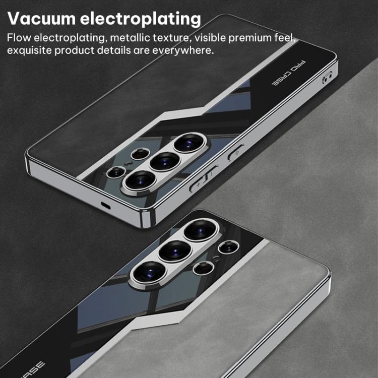 For Samsung Galaxy S26 Ultra 5G GKK Plating TPU + Leather Supercar Frosted Full Coverage Phone Case
