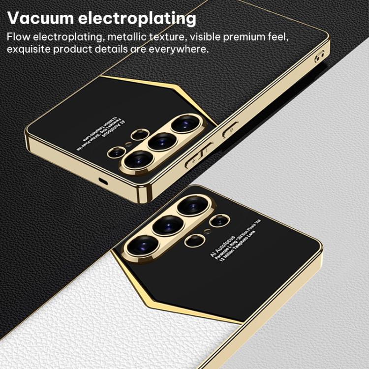 For Samsung Galaxy S26 Ultra 5G GKK Plating Soft TPU + Leather Full Coverage Phone Case