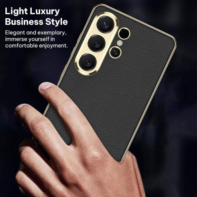 For Samsung Galaxy S26 Ultra 5G GKK Plating TPU + Leather Full Coverage Phone Case