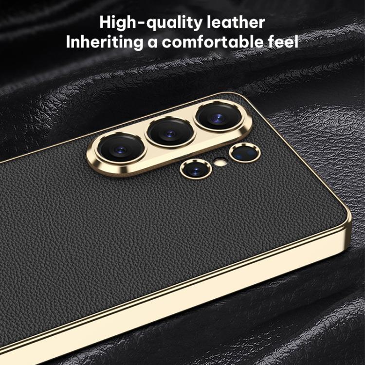 For Samsung Galaxy S26 Ultra 5G GKK Plating TPU + Leather Full Coverage Phone Case