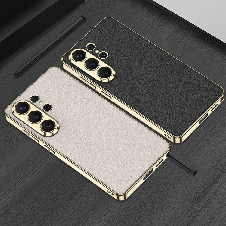 For Samsung Galaxy S26 Ultra 5G GKK Plating TPU + Leather Full Coverage Phone Case