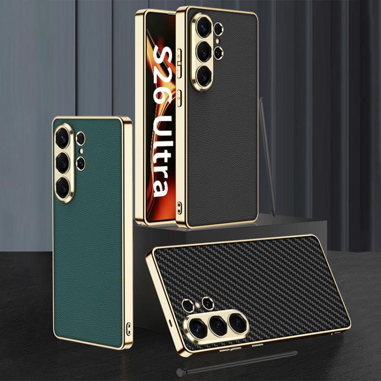 For Samsung Galaxy S26 Ultra 5G GKK Plating TPU + Leather Full Coverage Phone Case
