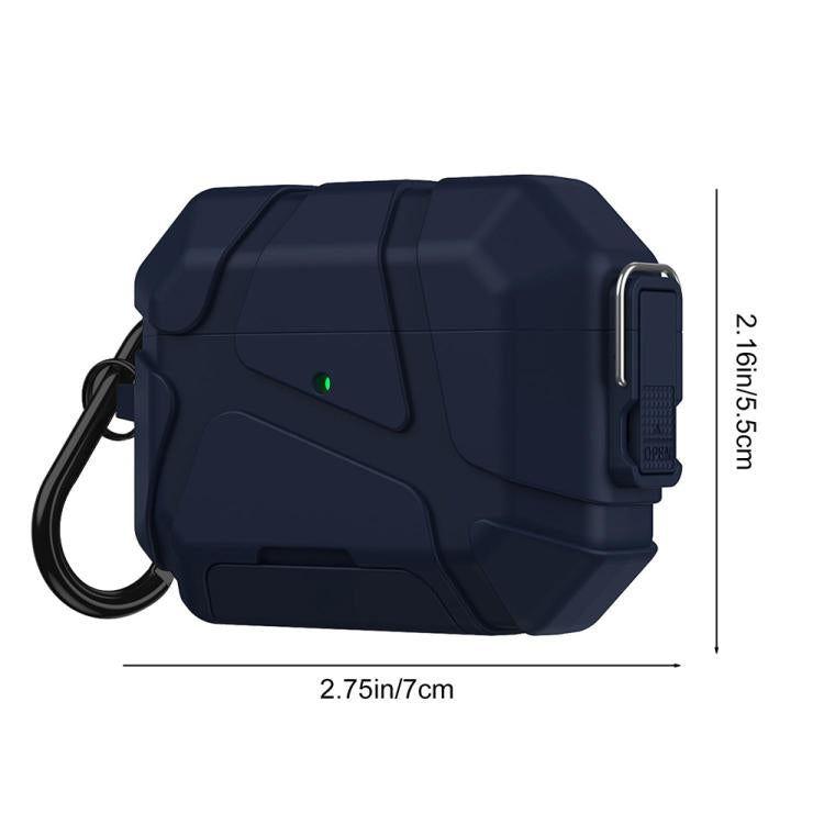 For AirPods Pro 3 XDcase Football-style Security Lock TPU Earbud Case with Hook & Holder