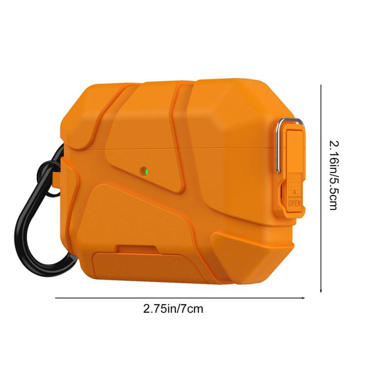 For AirPods Pro 2 / 1 XDcase Football-style Security Lock TPU Earbud Case with Hook & Holder