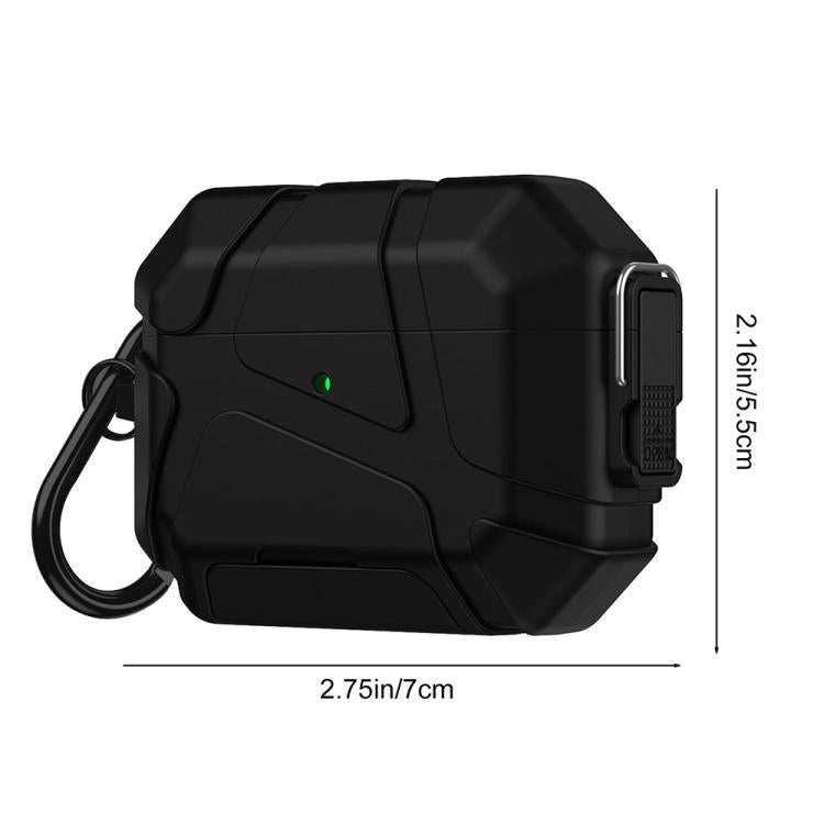 For AirPods Pro 2 / 1 XDcase Football-style Security Lock TPU Earbud Case with Hook & Holder