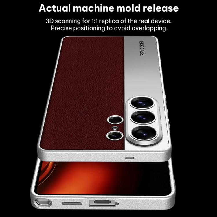 For Samsung Galaxy S26 Ultra 5G GKK Plating Leather Leading Style Matte Full Coverage Phone Case