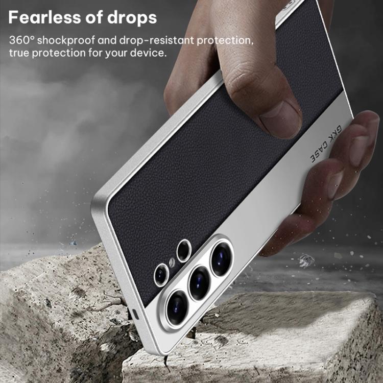 For Samsung Galaxy S26 Ultra 5G GKK Plating Leather Leading Style Matte Full Coverage Phone Case