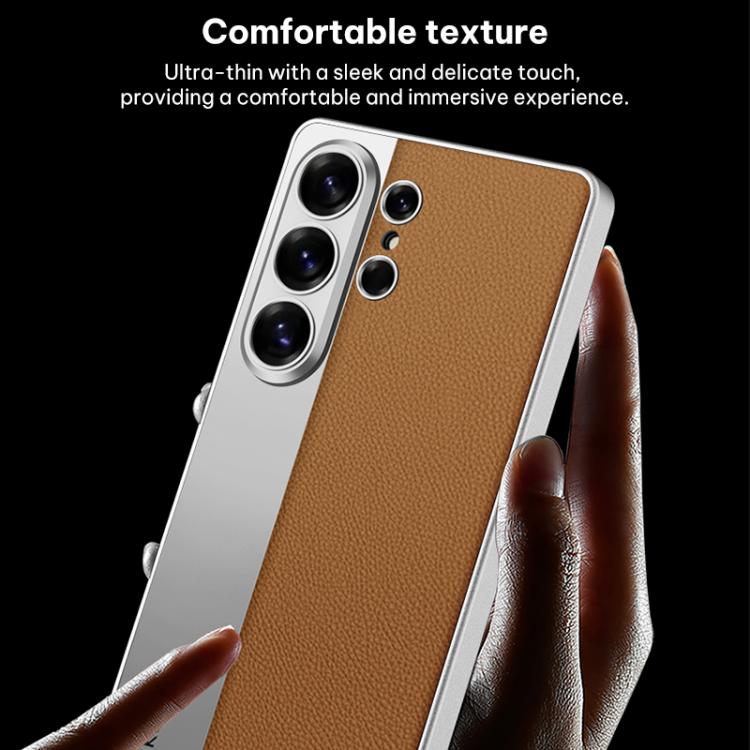 For Samsung Galaxy S26 Ultra 5G GKK Plating Leather Leading Style Matte Full Coverage Phone Case
