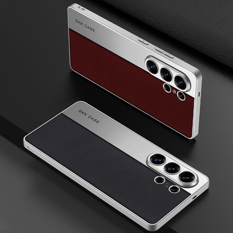 For Samsung Galaxy S26 Ultra 5G GKK Plating Leather Leading Style Matte Full Coverage Phone Case