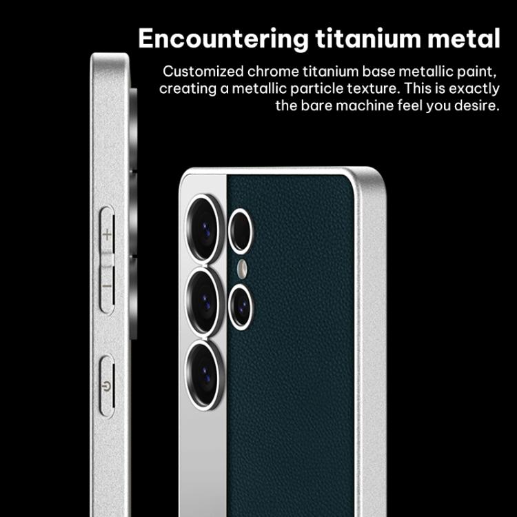For Samsung Galaxy S25 Ultra 5G GKK Plating Leather Leading Style Matte Full Coverage Phone Case