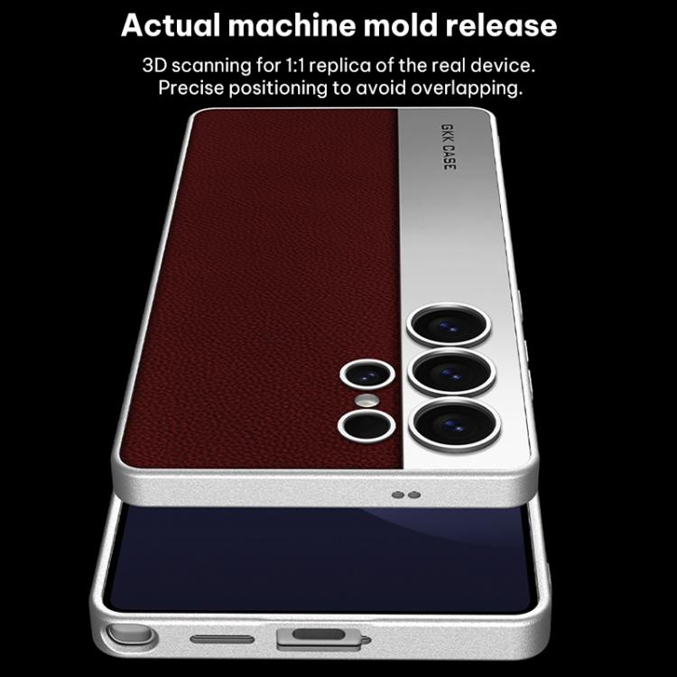 For Samsung Galaxy S25 Ultra 5G GKK Plating Leather Leading Style Matte Full Coverage Phone Case