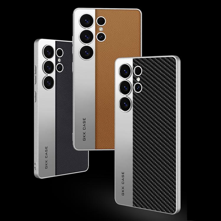 For Samsung Galaxy S25 Ultra 5G GKK Plating Leather Leading Style Matte Full Coverage Phone Case