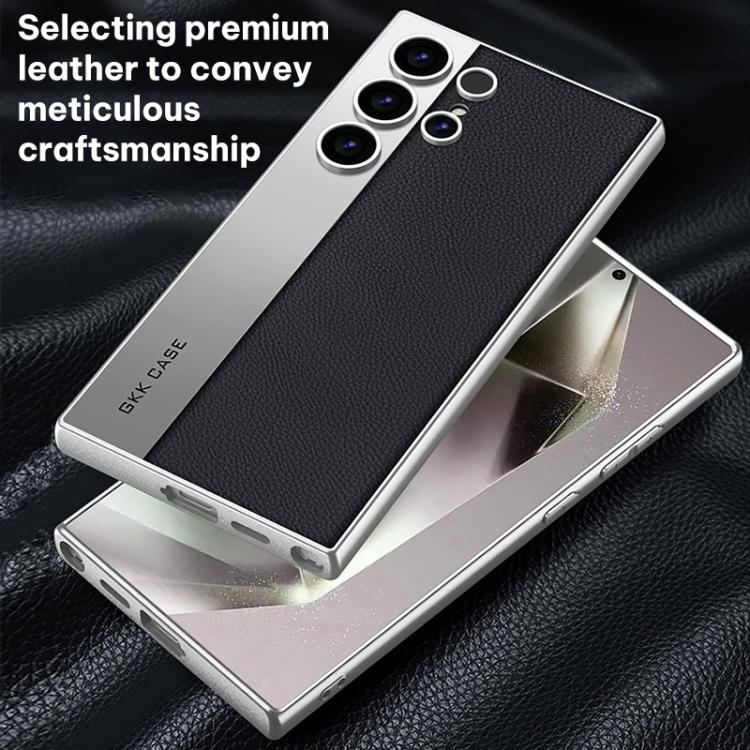 For Samsung Galaxy S24 Ultra 5G GKK Plating Leather Leading Style Matte Full Coverage Phone Case