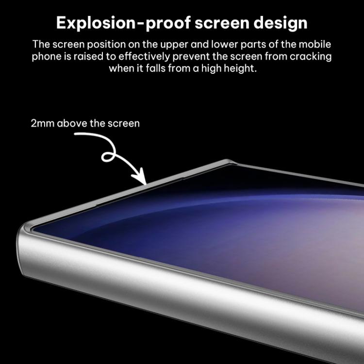 For Samsung Galaxy S23 Ultra 5G GKK Plating Leather Leading Style Matte Full Coverage Phone Case