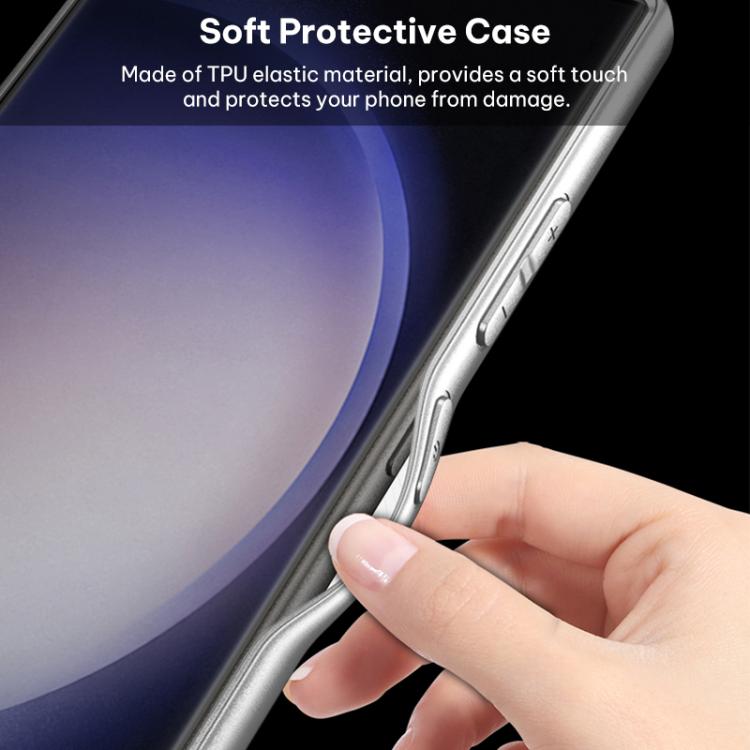 For Samsung Galaxy S23 Ultra 5G GKK Plating Leather Leading Style Matte Full Coverage Phone Case