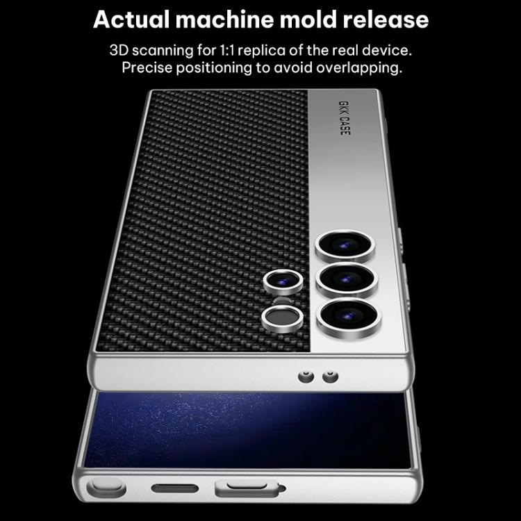 For Samsung Galaxy S23 Ultra 5G GKK Plating Leather Leading Style Matte Full Coverage Phone Case