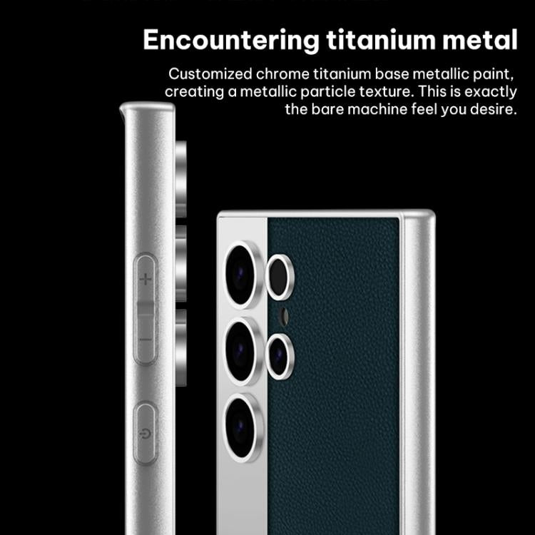 For Samsung Galaxy S23 Ultra 5G GKK Plating Leather Leading Style Matte Full Coverage Phone Case