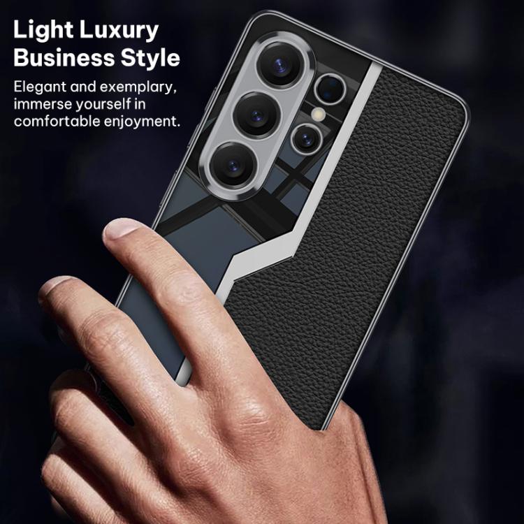 For Samsung Galaxy S26 Ultra 5G GKK Plating TPU + Leather Supercar Full Coverage Phone Case