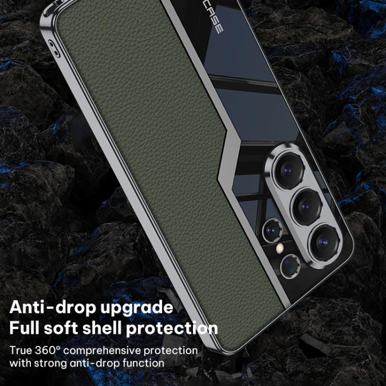 For Samsung Galaxy S26 Ultra 5G GKK Plating TPU + Leather Supercar Full Coverage Phone Case