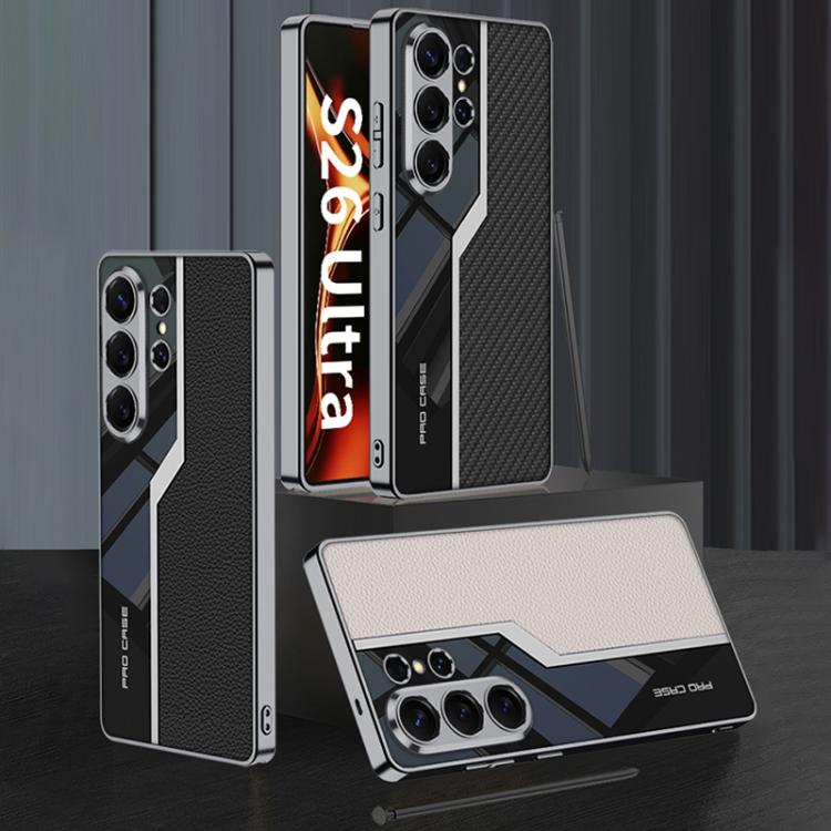 For Samsung Galaxy S26 Ultra 5G GKK Plating TPU + Leather Supercar Full Coverage Phone Case