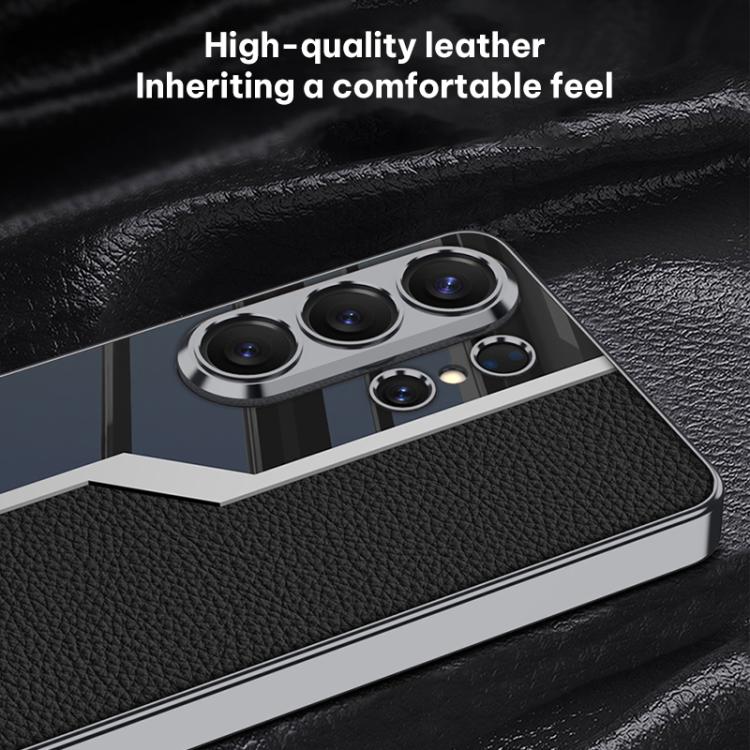 For Samsung Galaxy S26 Ultra 5G GKK Plating TPU + Leather Supercar Full Coverage Phone Case