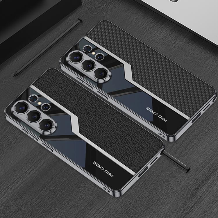 For Samsung Galaxy S26 Ultra 5G GKK Plating TPU + Leather Supercar Full Coverage Phone Case