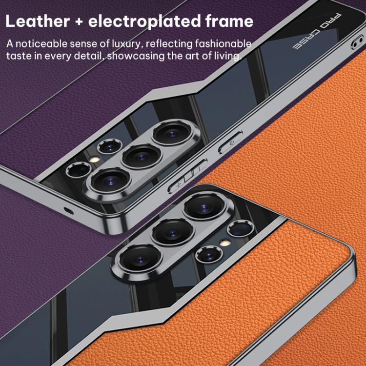For Samsung Galaxy S26 Ultra 5G GKK Plating TPU + Leather Supercar Full Coverage Phone Case