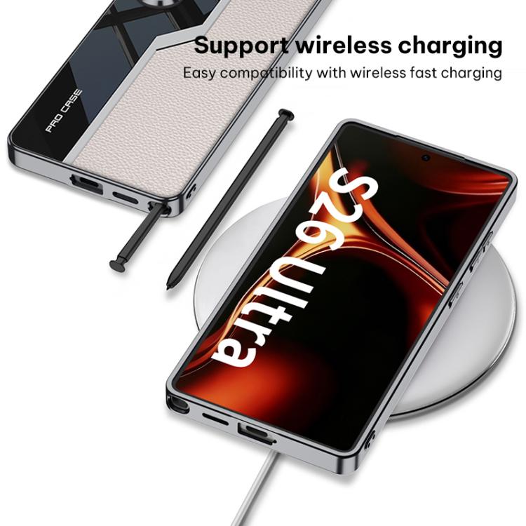 For Samsung Galaxy S26 Ultra 5G GKK Plating TPU + Leather Supercar Full Coverage Phone Case