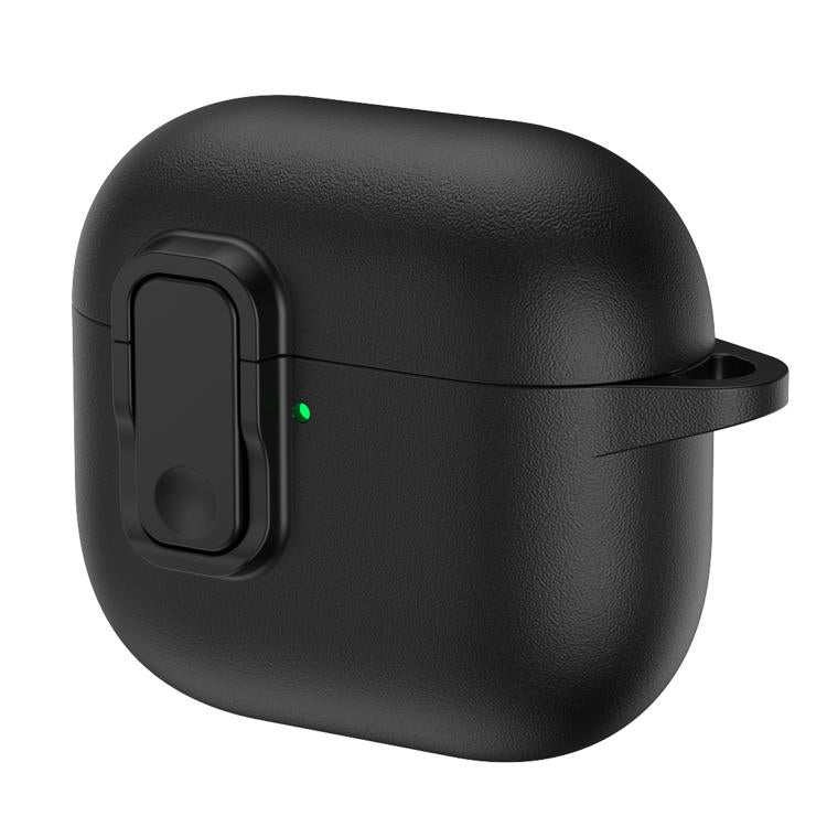 For AirPods 4 XDcase Faux Leather Texture Security Lock TPU Earbud Case