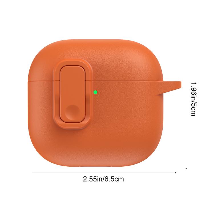 For AirPods 4 XDcase Faux Leather Texture Security Lock TPU Earbud Case